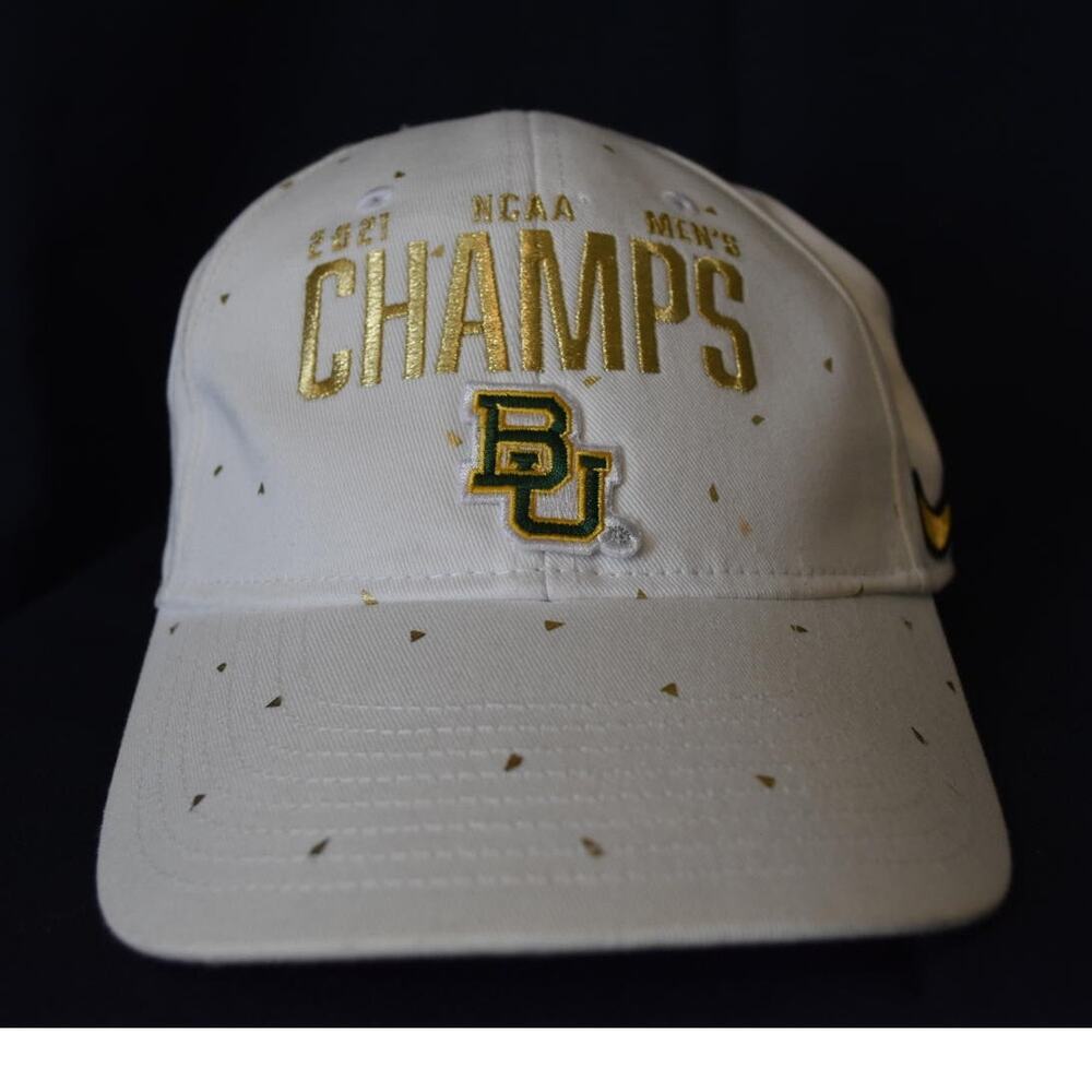 Nike NCAA 2021 Mens Final Four Basketball Champs Baylor Bears Snapback Hat Cap